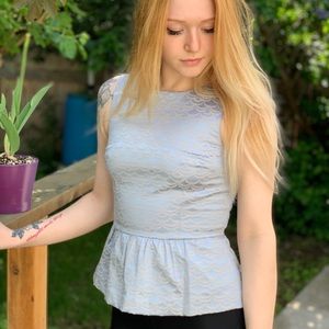 Blue Shell Pattern Blouse